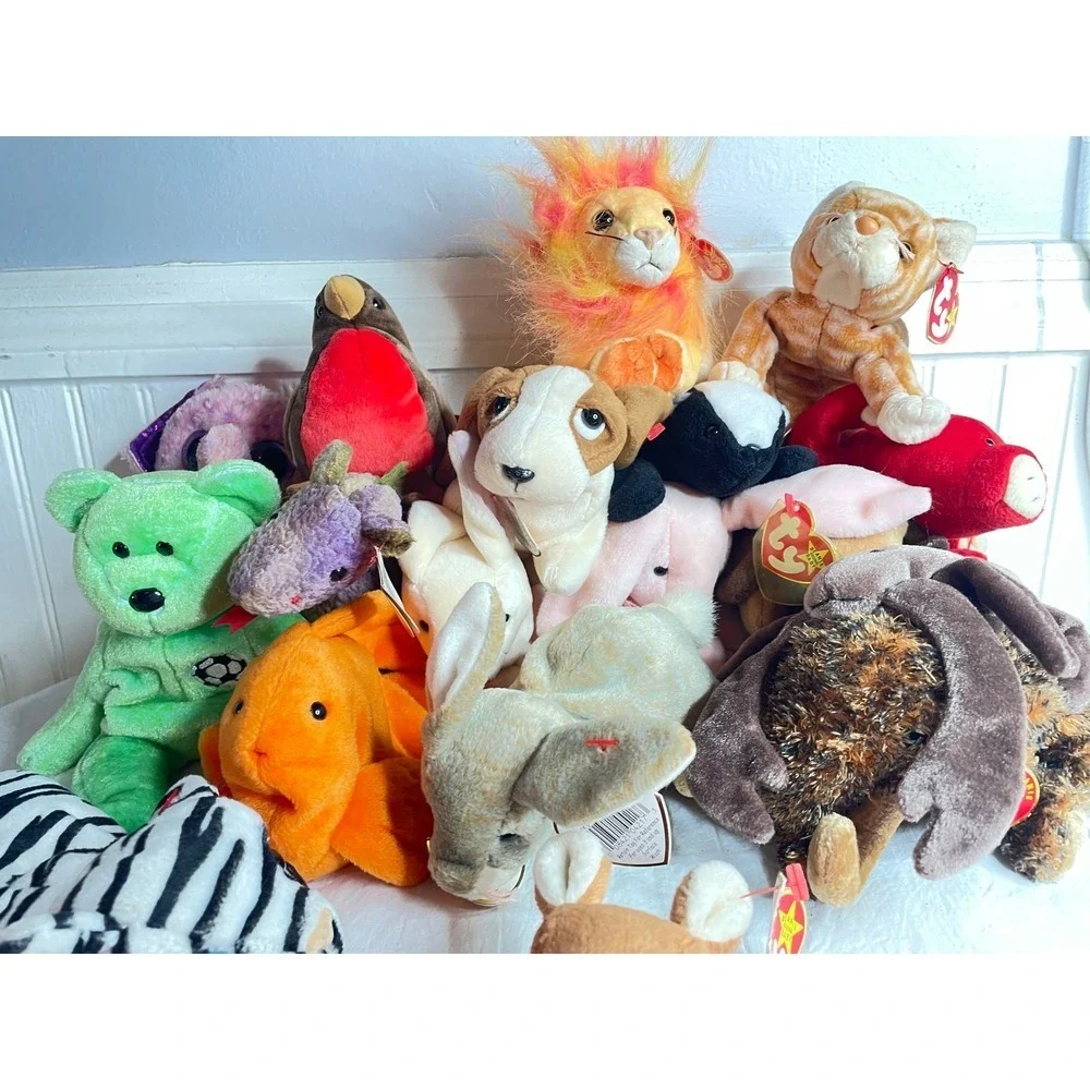 Ty Beanie Babies Stuffed Animals Including Jinglepup Dog Multi Color Bunny